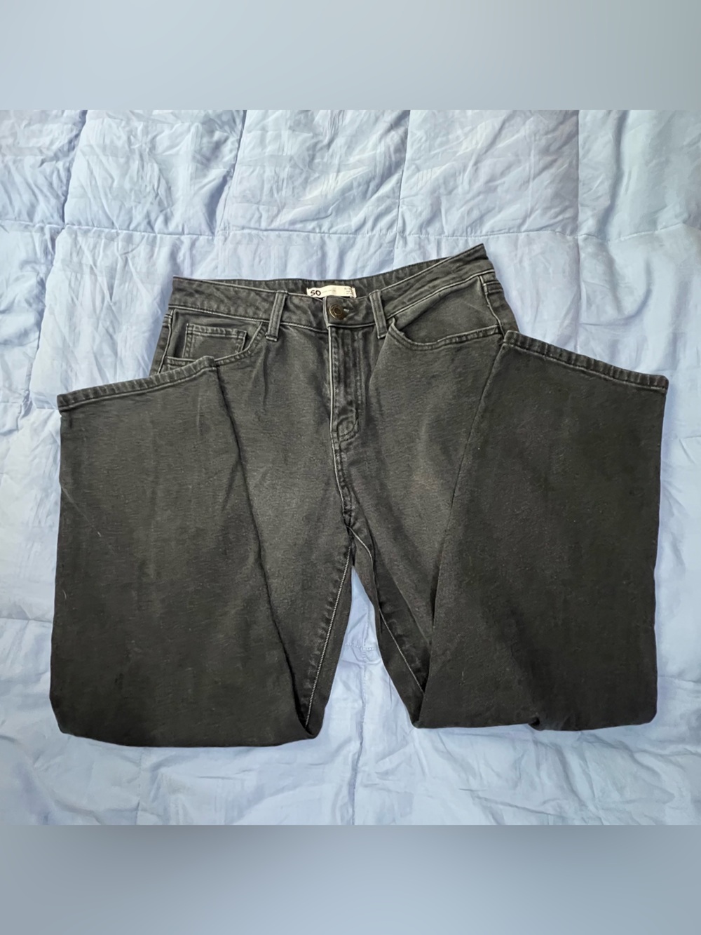 SO Women's Straight Leg Black Jeans